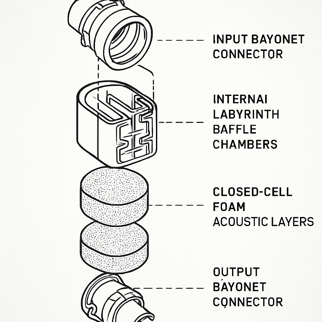 The Silencer exploded view