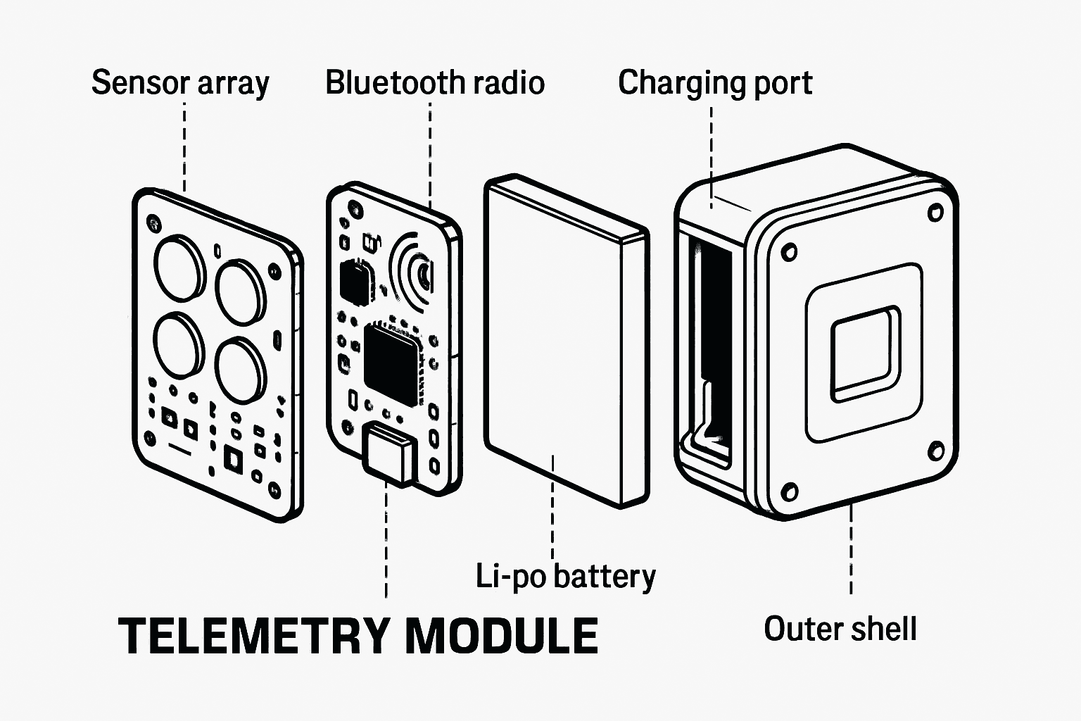 Telemetry Module exploded view